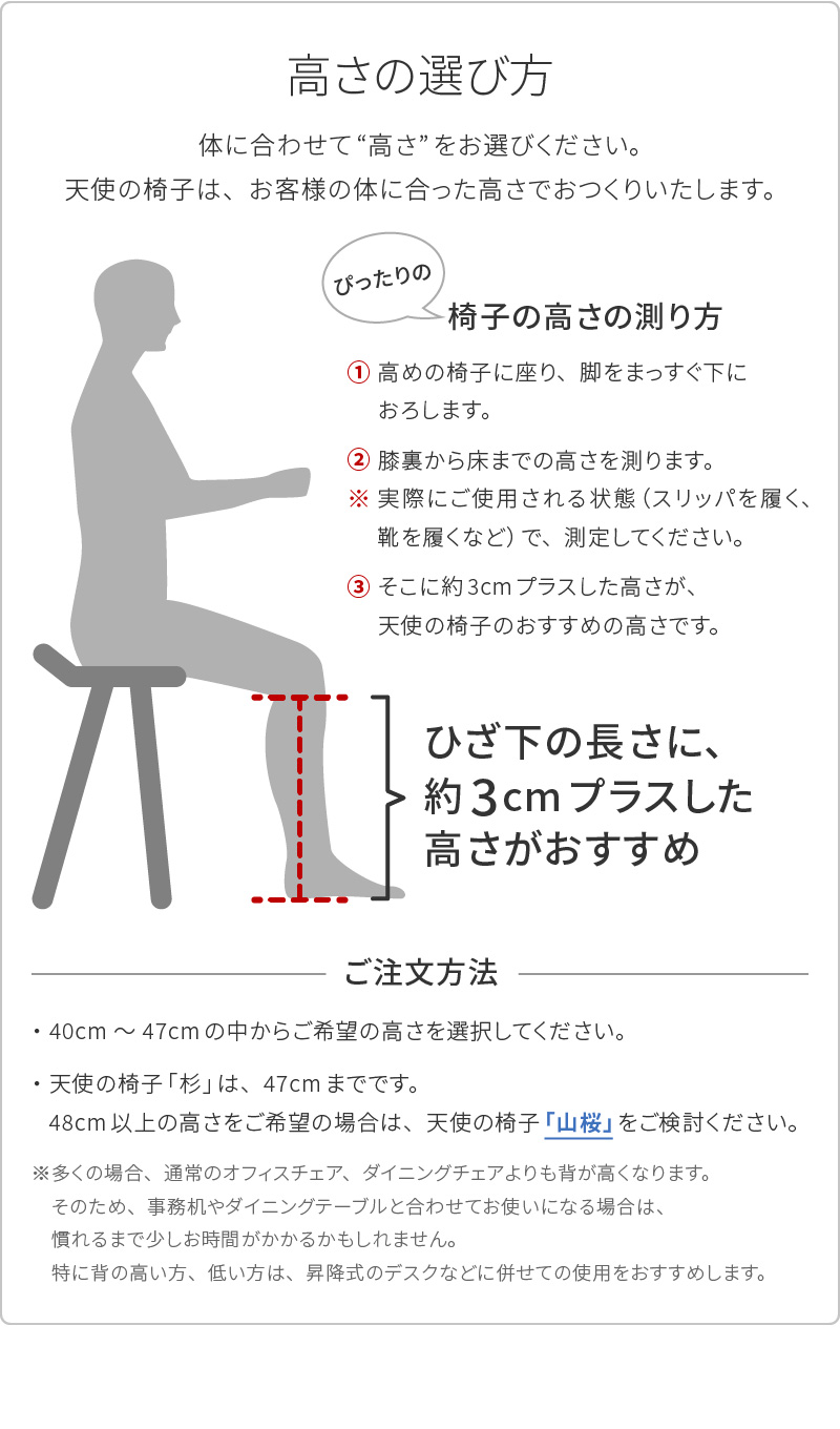 高さの選び方