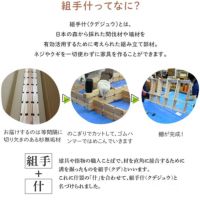 杉材の組み立て部材、組手什専用パーツ。