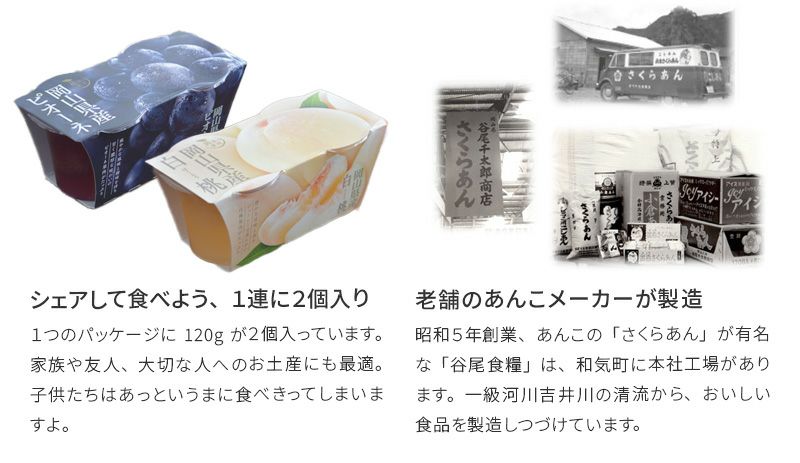 岡山県産白桃ゼリー＆ピオーネゼリーセット|白桃ゼリー2連ｘ3パックと、ピオーネゼリー2連ｘ3パックのセット