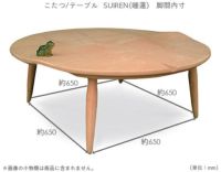 こたつ円形直径100cmSUIRENTakatatsuウォールナットメープルナチュラル円型円形変形すいれん