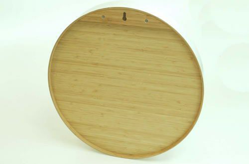 TEORI竹の壁掛けミラーZEROS乳白墨色直径26cm木製竹製天然木ウォールミラー鏡ミラー国産日本製