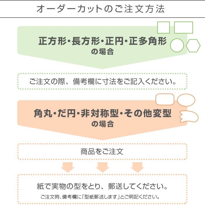 透明テーブルマットTR2非密着・オーダーカット