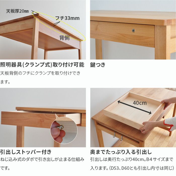 stickデスク奥行き53cm