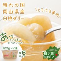 岡山県産の桃を使ったゼリー