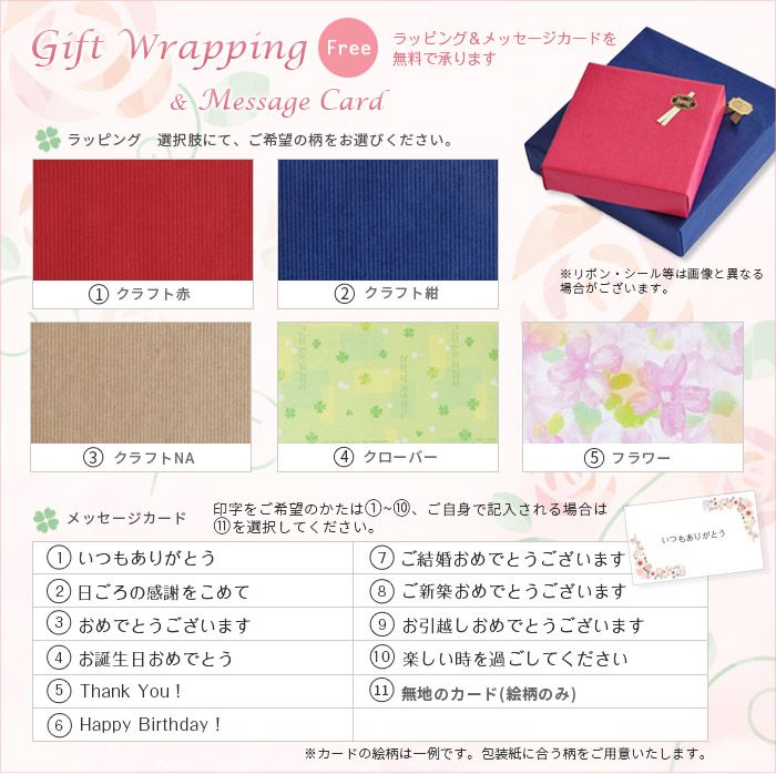 ラッピング・メッセージカード