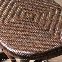 スツールC427KAWAHOOシリーズダークブラウンラタン手編みラタン製籐製木製籐椅子背もたれ無し送料無料