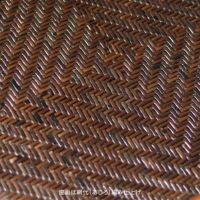 クッション付きラタンチェアC123KAZWAHOOシリーズ肘掛付きラタン手編みパーソナルチェアダークブラウン籐製木製籐椅子送料無料